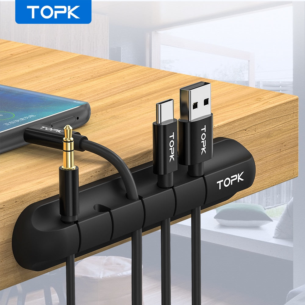 Cable organizer- Silicone storage cable management cable clamp Cable organizer- Silicone storage cable management cable clamp